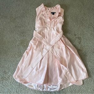 Pink Satin A-line dress